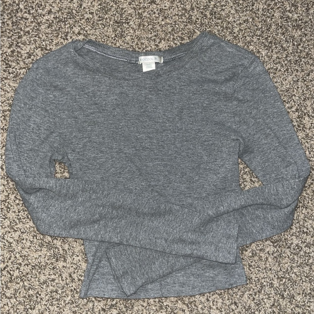 Bozzolo Heather Gray Knit Top
